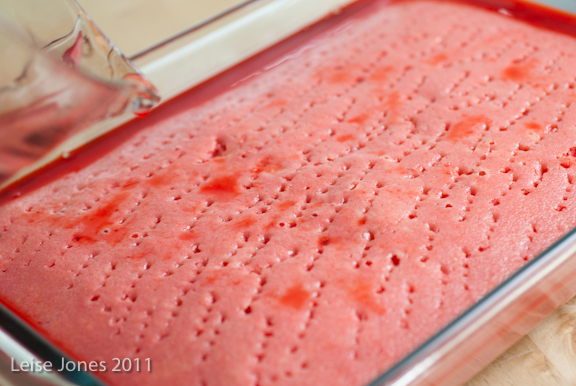 Photograph of Cake with Jello Poured over it