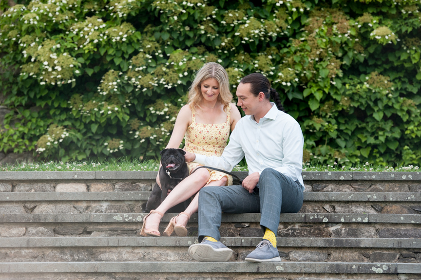 Get to Know You session engagement photos with dog
