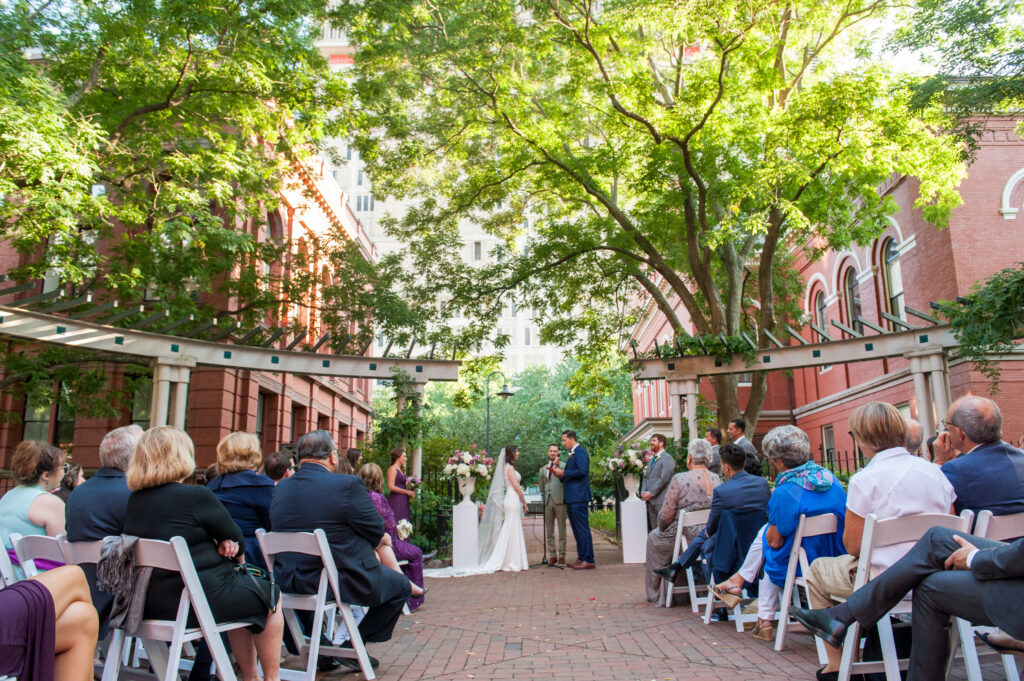 cambridge multicultural arts center outdoor wedding ceremony