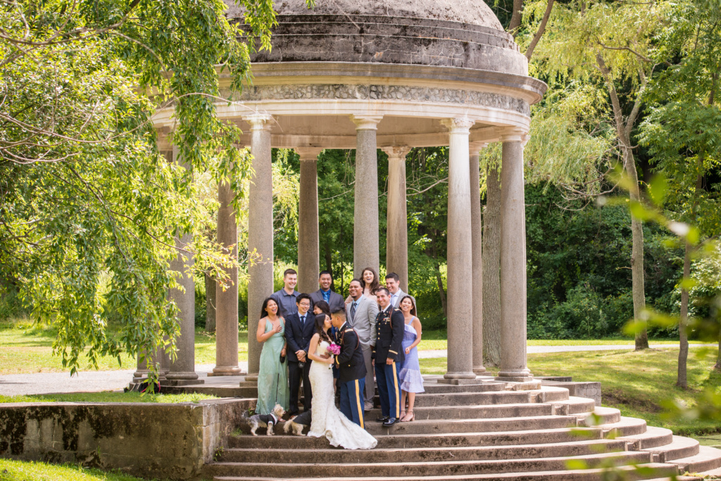 small wedding party brookline larz anderson park