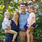 Summer family portrait outside