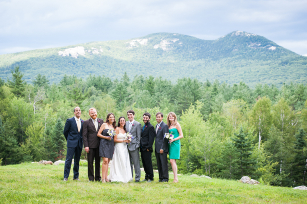 new hampshire white mountains wedding party