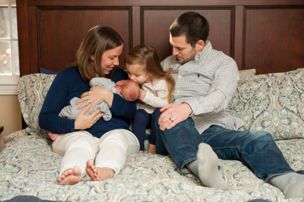 Family photos newborn baby at home